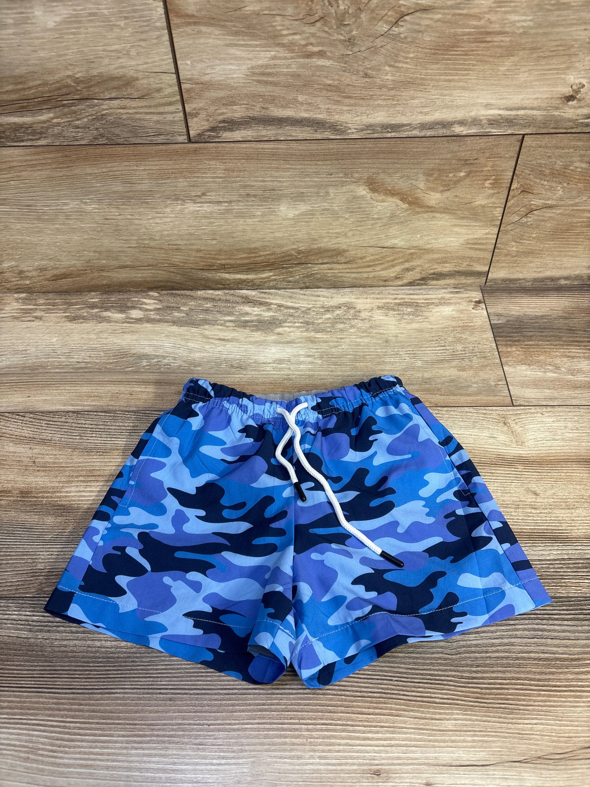 Camo Drawstring Swim Trunks Blue sz 3T