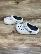 Crocs Toddler Classic Lined Clogs White Sz 9c