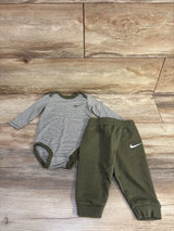 Nike 2pc Bodysuit & Bottoms Set Green sz 6m