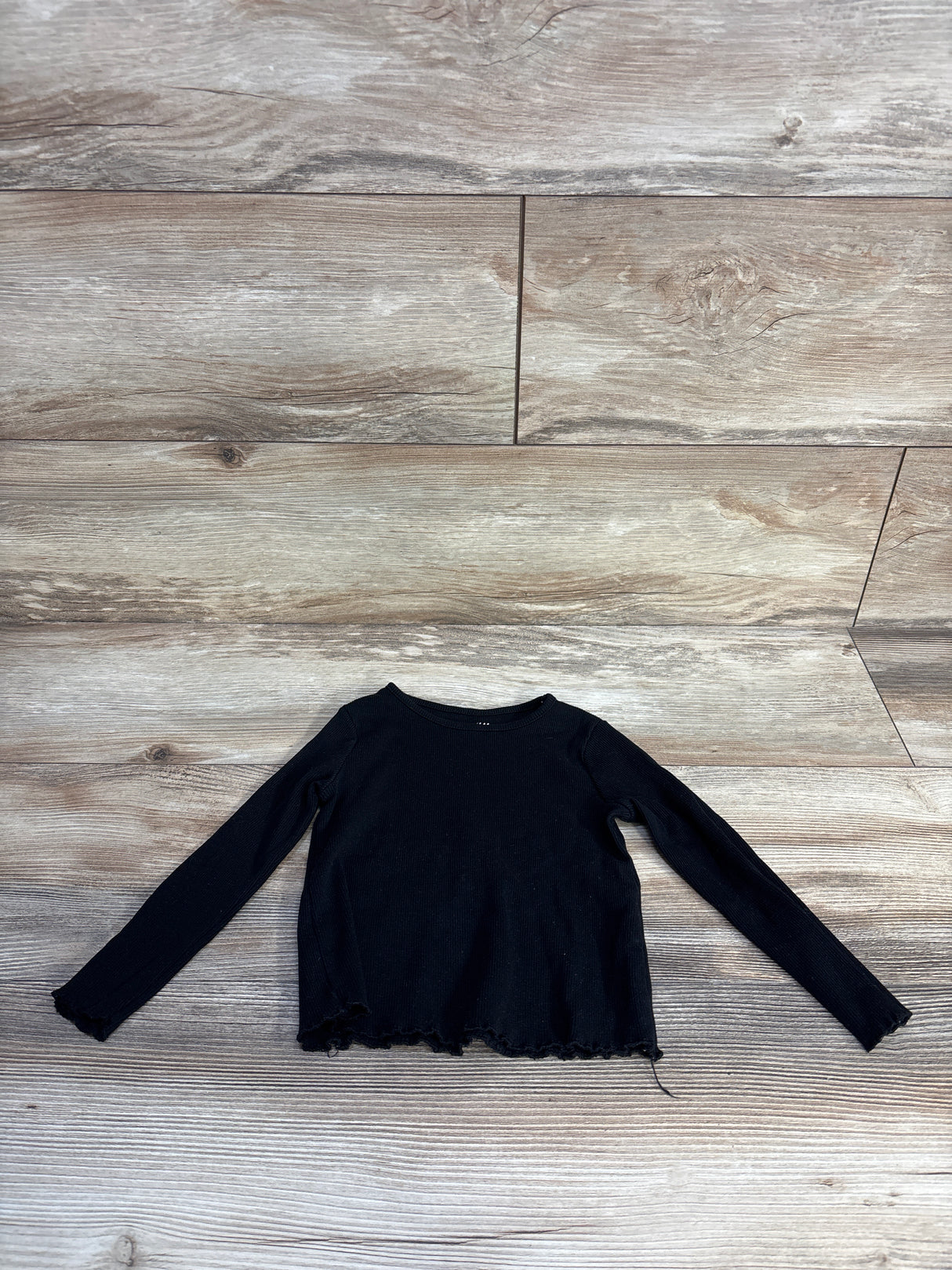H&M Long Sleeve Ribbed Shirt Black sz 2T