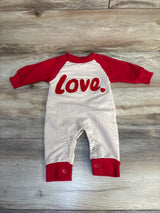 Textured Love Coverall Red sz 0-3m