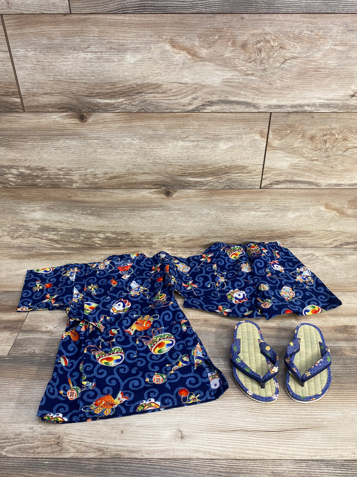 3pc Kimono Set Blue sz 3-4T