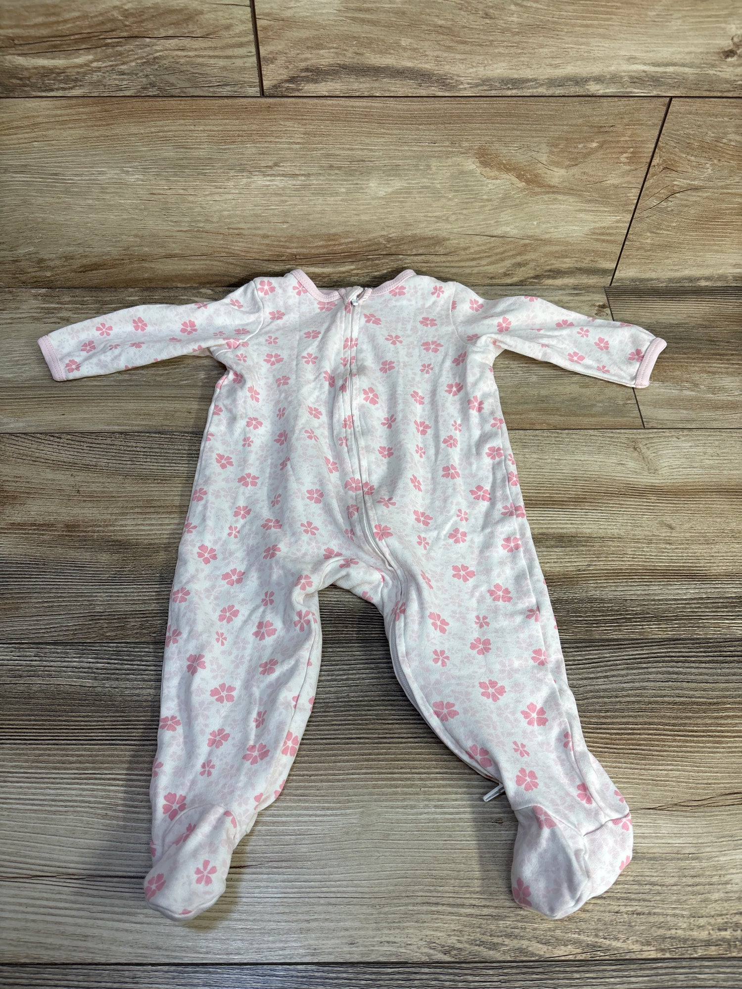 Little Me Floral Sleeper White sz 9m