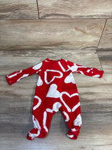 Carter's Heart Print Sleeper Red sz Preemie