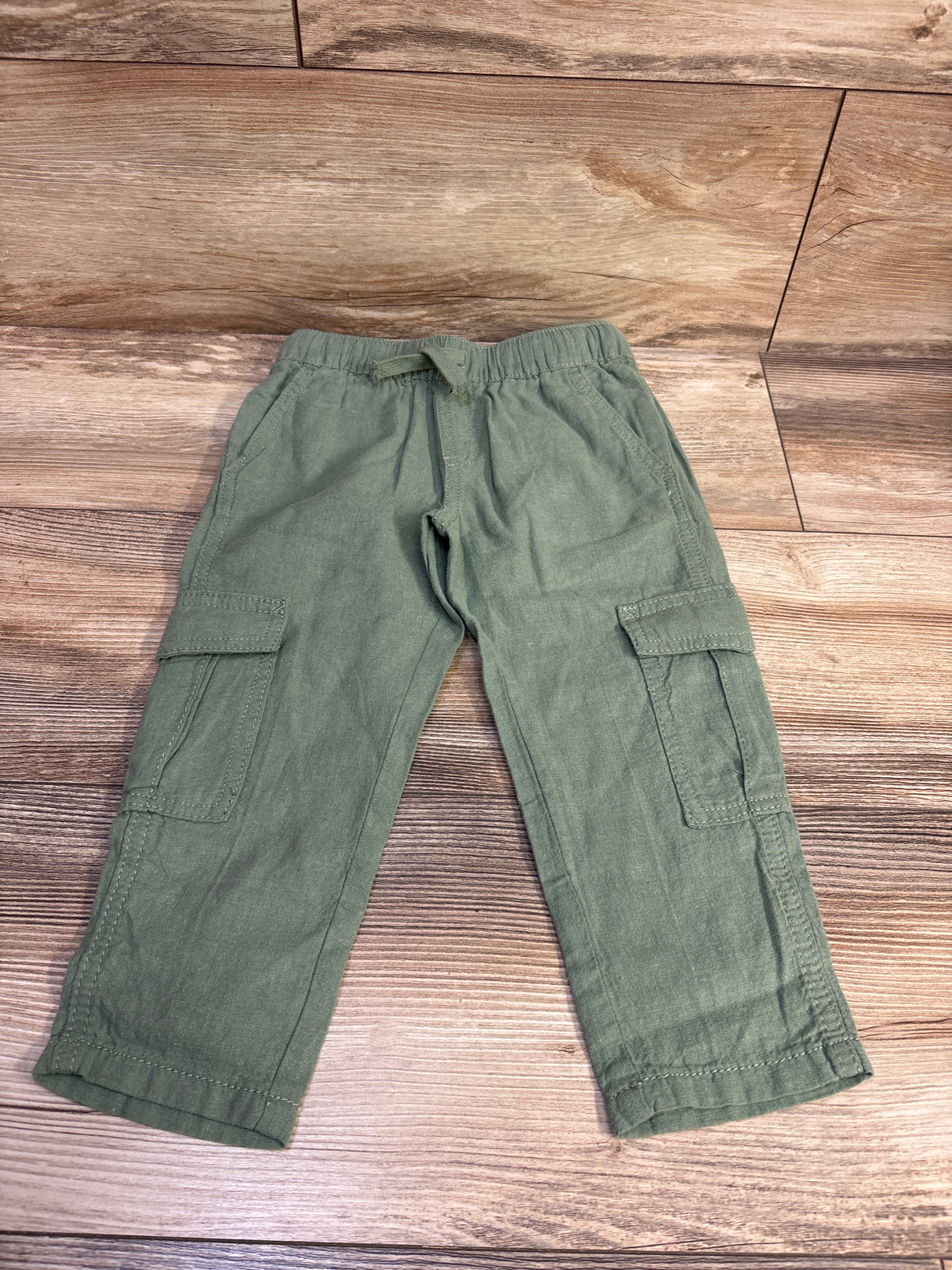 NEW H&M Linen-Blend Pants Green sz 2T