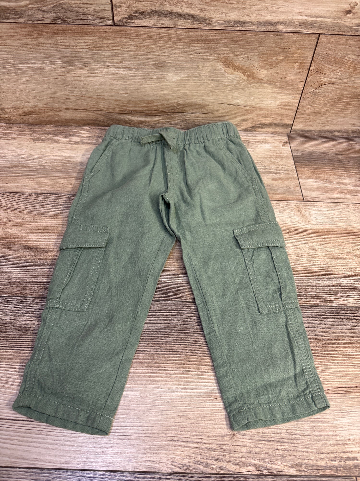 NEW H&M Linen-Blend Pants Green sz 2T