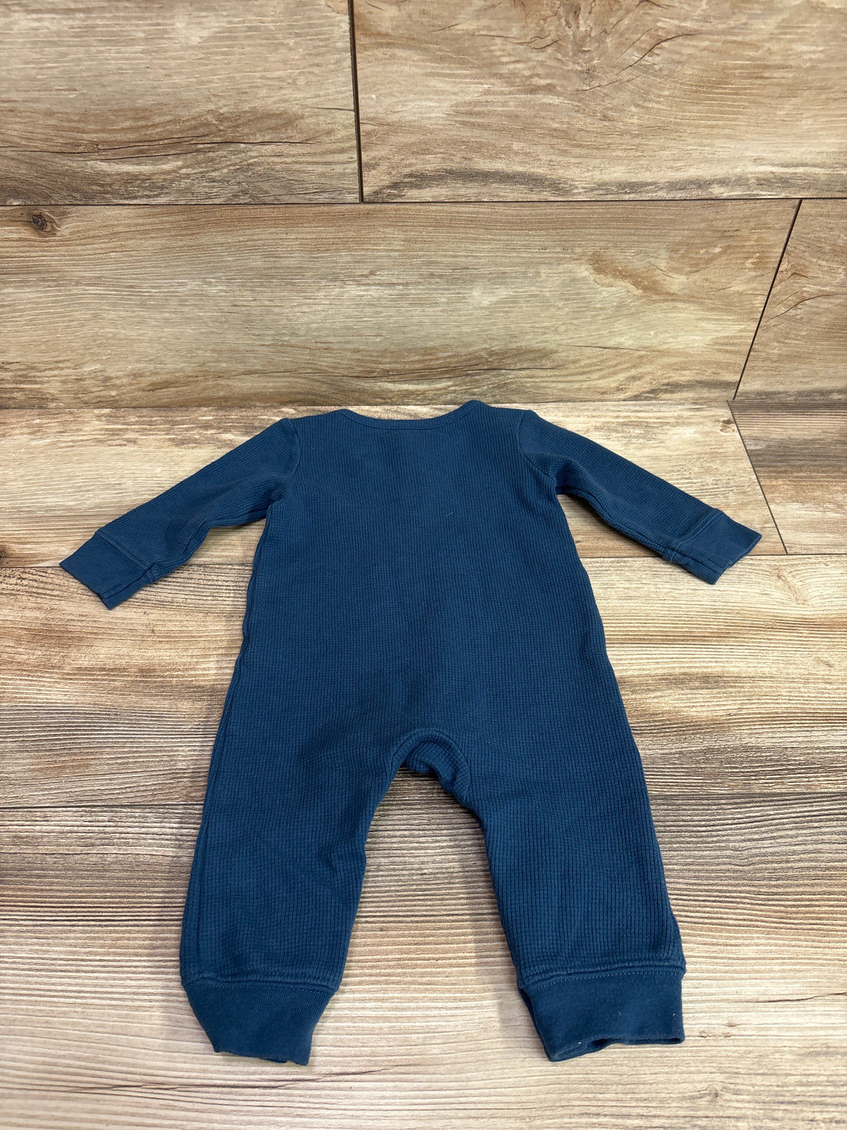 Just One You Waffle Knit Henley Coverall Blue sz 6m