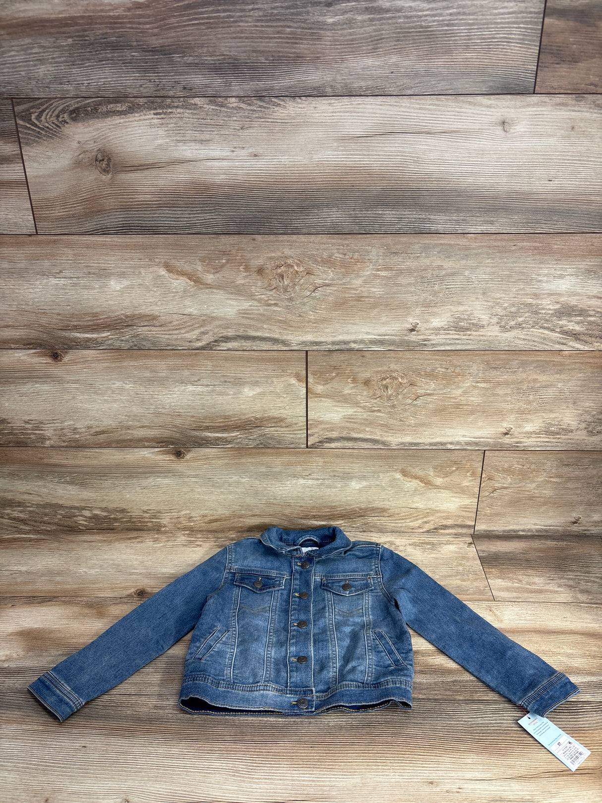 Cat & Jack Denim Button Up Jacket Blue sz 5T