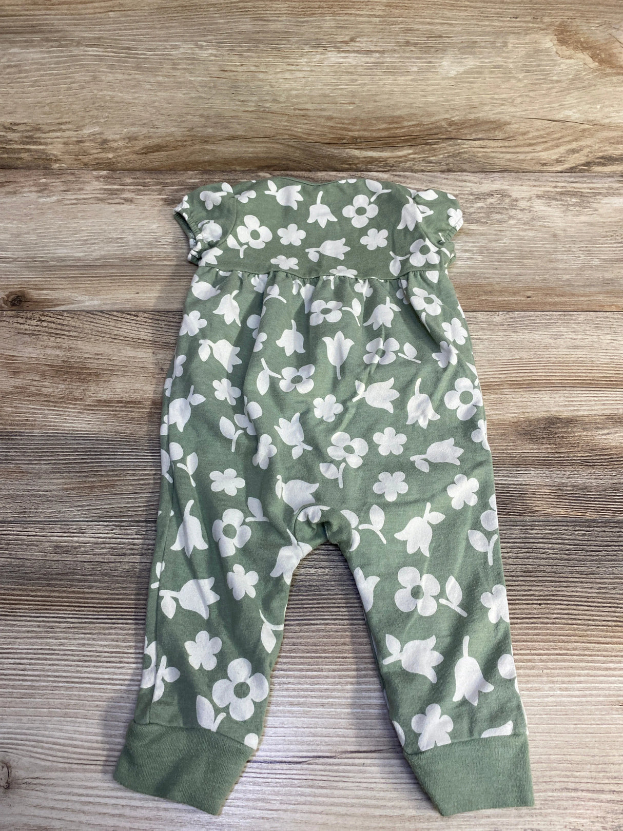 Cat & Jack Floral Romper Green sz 3-6m - Me n Mommy To Be