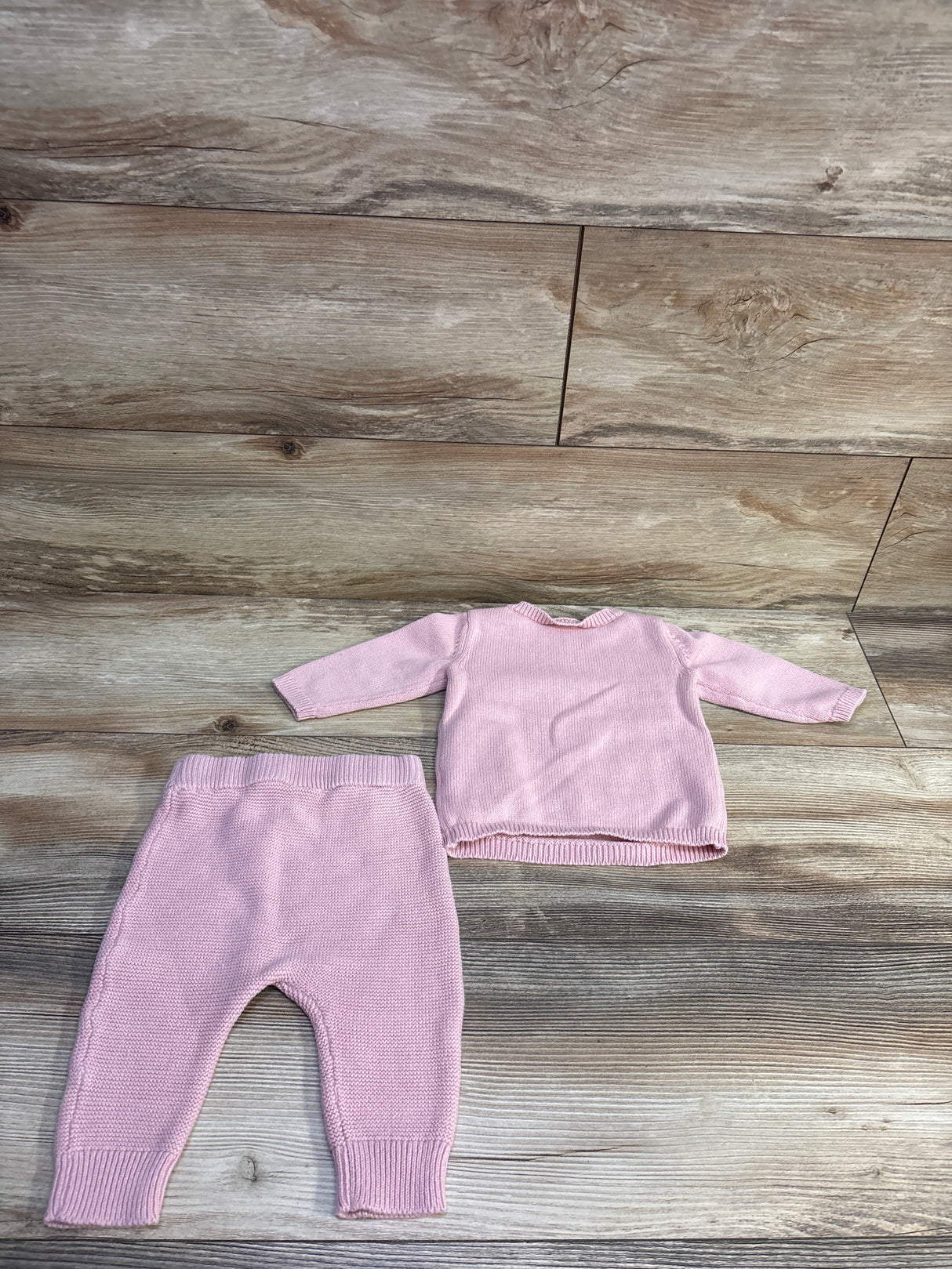 Just One You 2pc Knit Bear Shirt & Pants Set Pink sz 6m