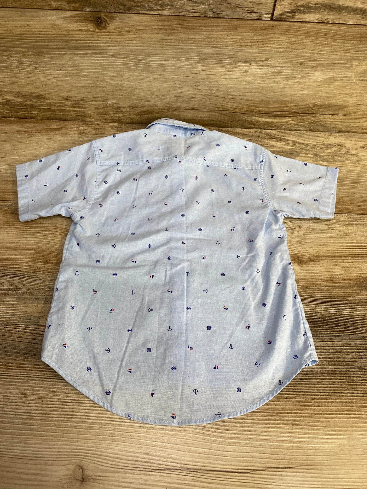 Short Sleeve Button Up Shirt Blue sz 2T