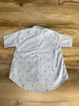 Short Sleeve Button Up Shirt Blue sz 2T