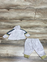 Laughing Llama 2pc Hoodie & Pants Grey sz 6m