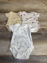3pk Short Sleeve Bodysuits sz 6m