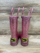 Western Chief Pink Glitter Light Up Rain Boots Sz 5c