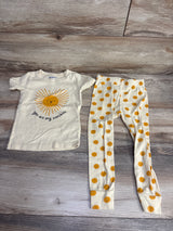 Old Navy 2pc You Are My Sunshine Pajama Set Cream sz 3T