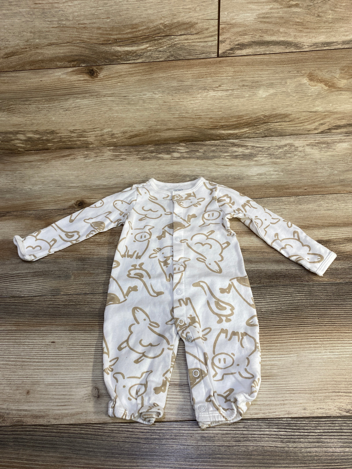 Carter's Animal Print Coverall White sz 3m