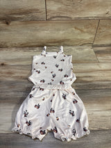 Shein 2pc Tank Bodysuit & Shorts Set Ivory sz 6-9m