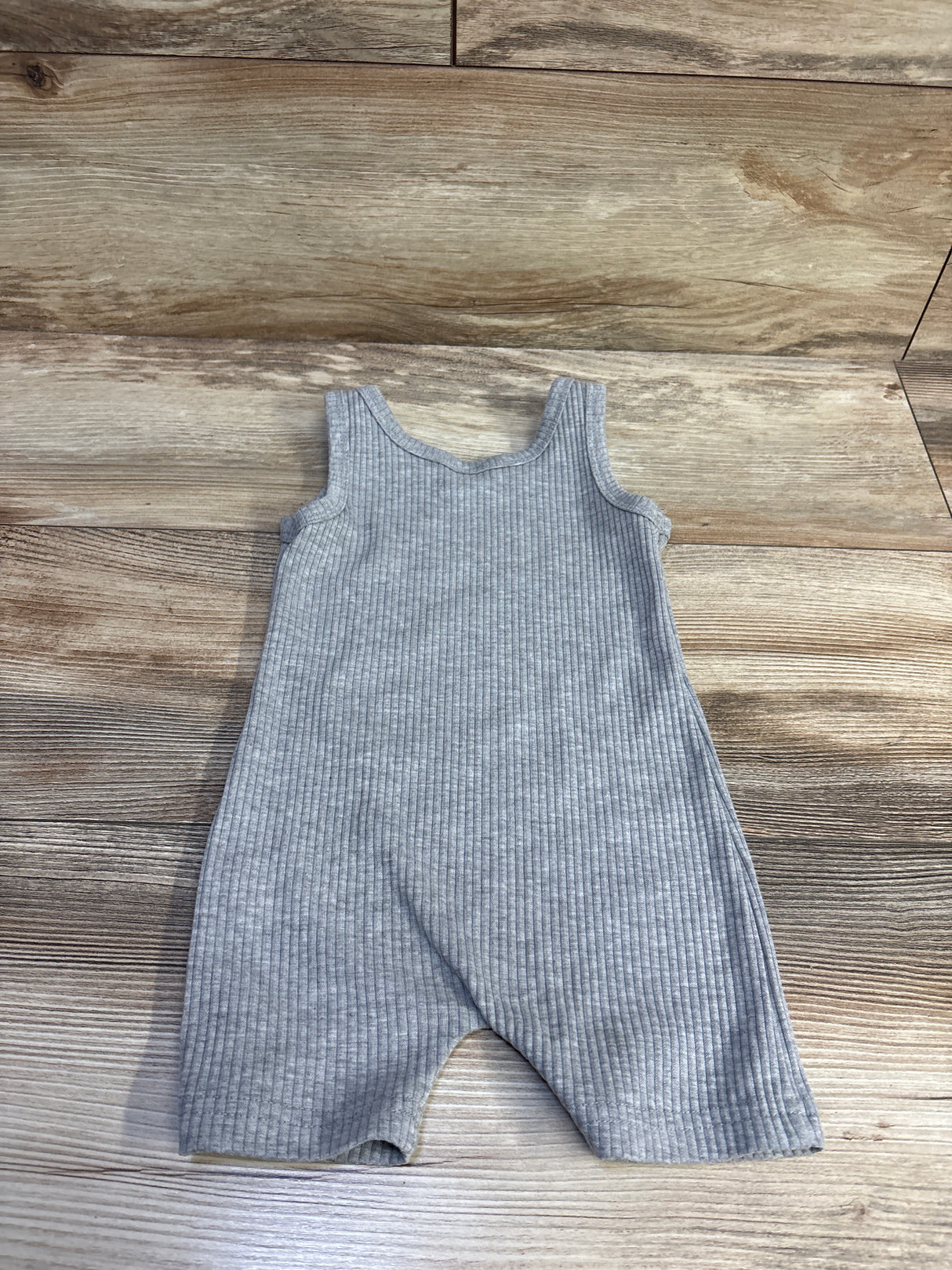 Shein Ribbed Tank Shortie Romper Grey sz 9-12m