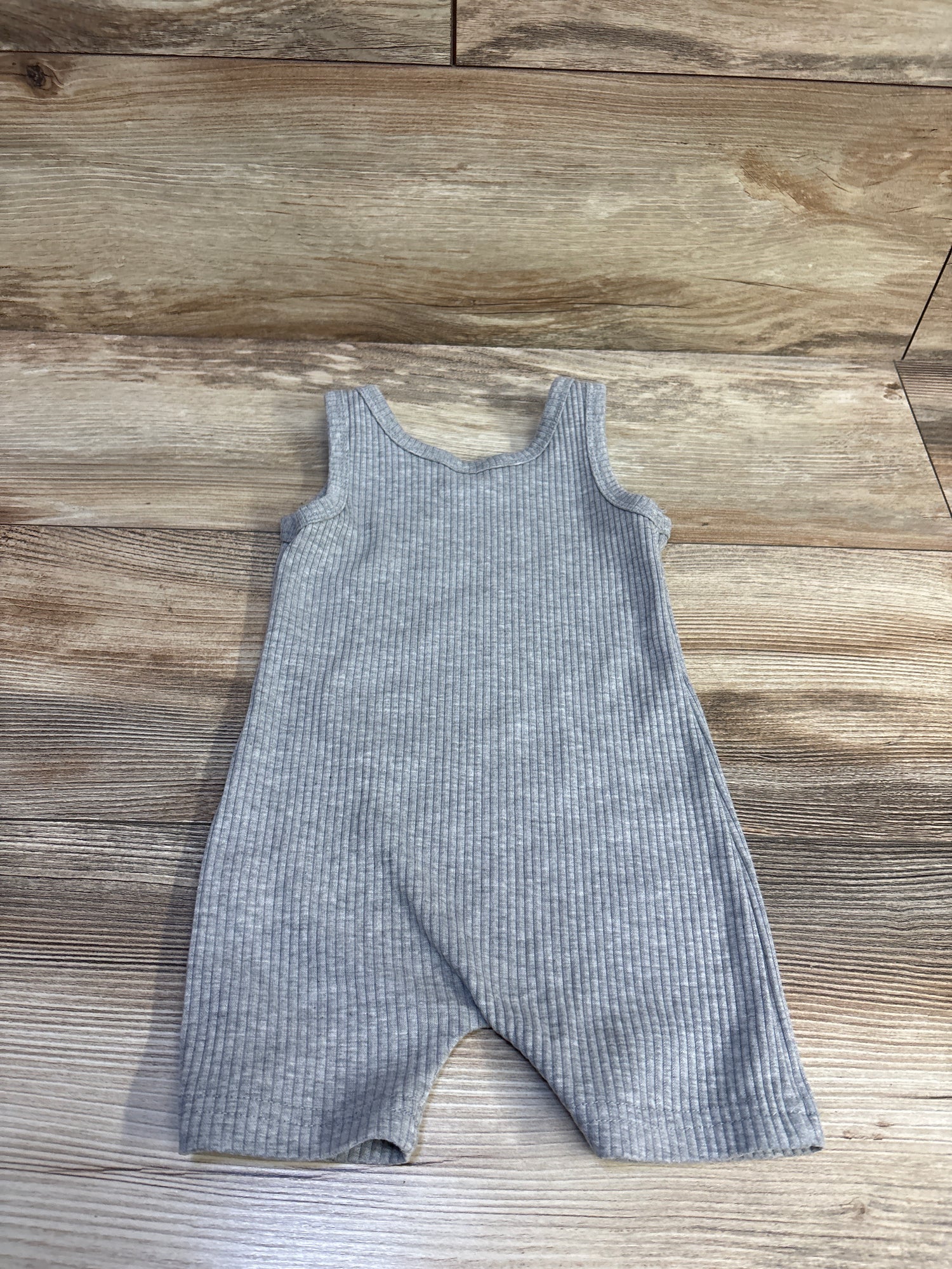 Shein Ribbed Tank Shortie Romper Grey sz 9-12m
