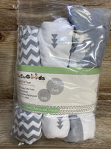 BaeBae Goods 3pk Bassinet Covers Grey/White