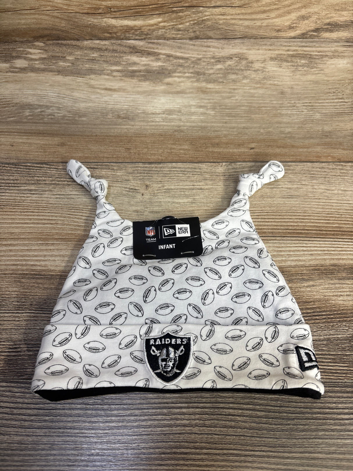 NEW NFL New Era Raiders Knit Cutie Beanie White sz 0-6m