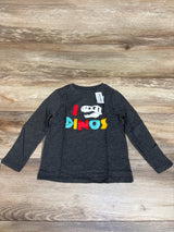 NEW Old Navy Dinos Long Sleeve Shirt Grey sz 4T