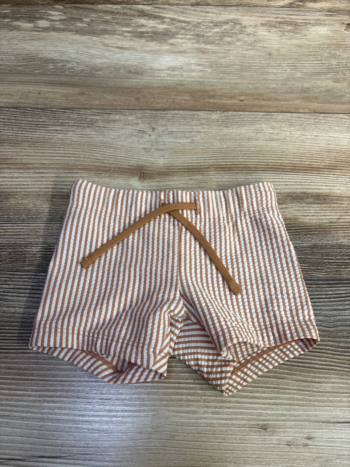 H&M Striped Textured Swim Shorts Brown sz 2T