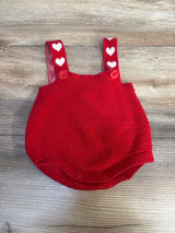 Cat & Jack Textured Valentines Day Bubble Romper Red sz Newborn