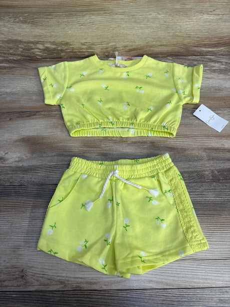 NEW Jessica Simpson 2pc Floral Shirt & Shorts Yellow sz 12m - Me n Mommy To Be