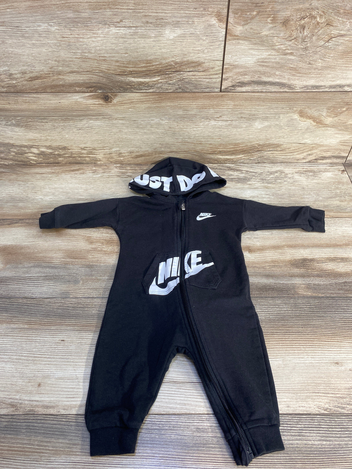 Nike Just Do it Hooded Coverall Black sz 6m