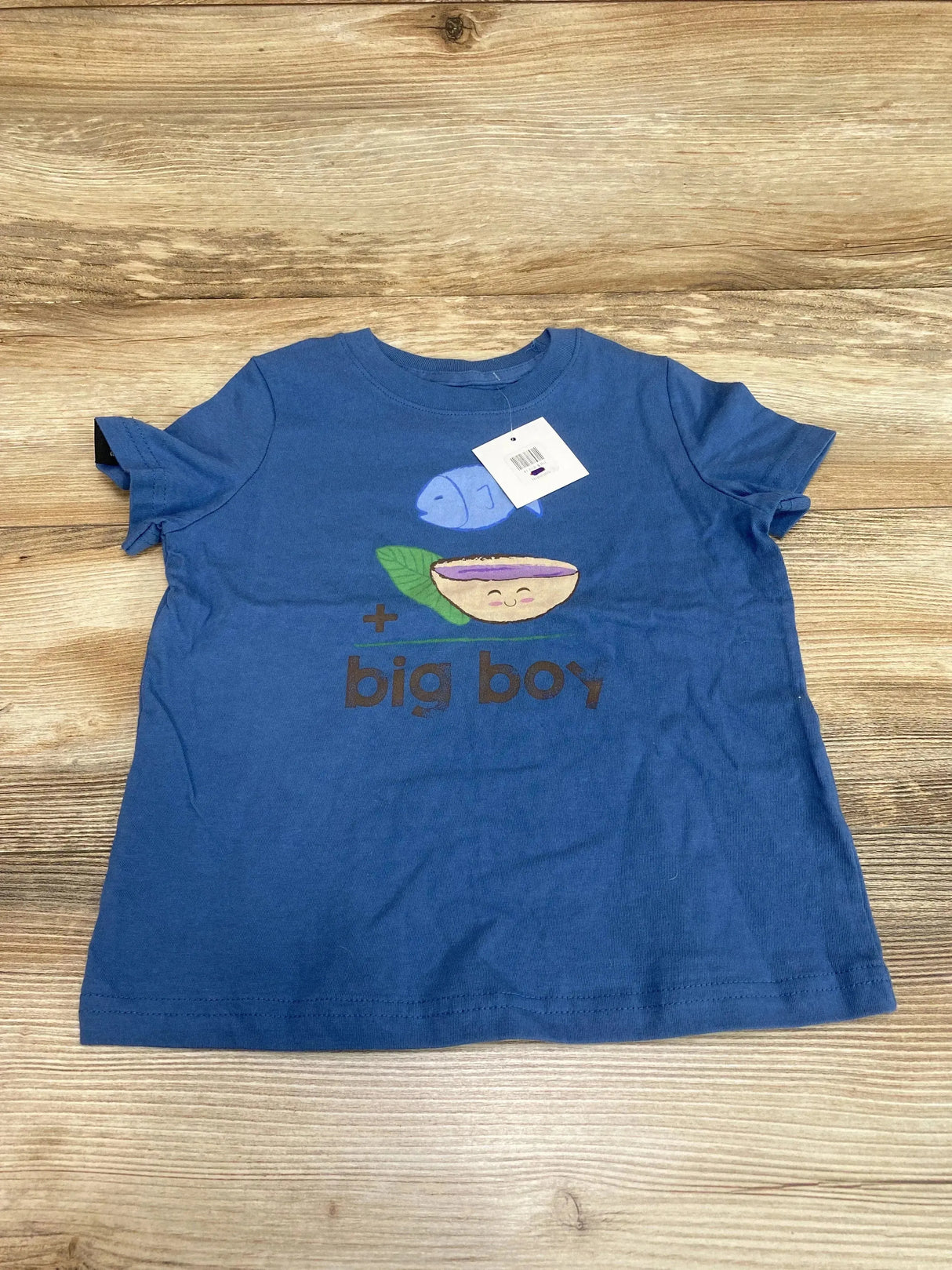 NEW Aloha Made Fish & Poi Tee Blue sz 4T