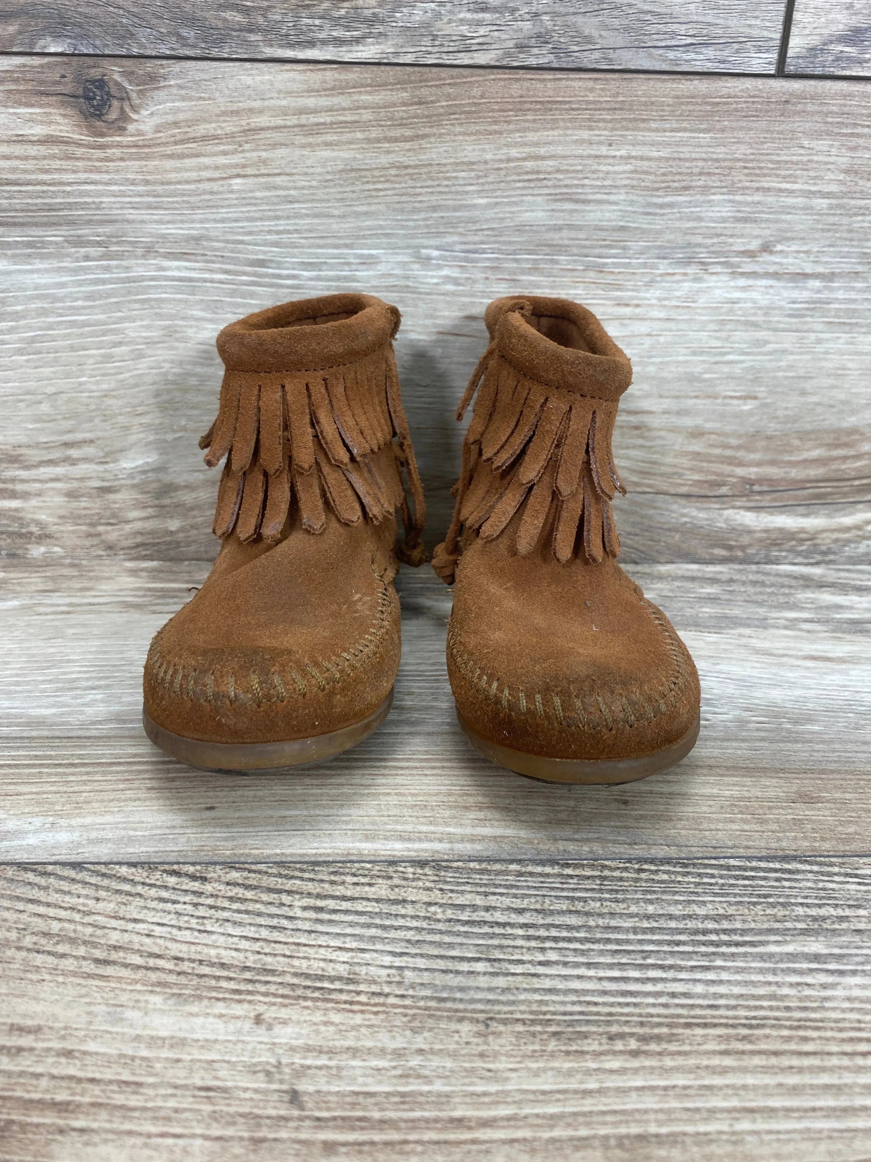 MINNETONKA／DOUBLE キメ細かい FRINGE SIDE ZIP BOOT