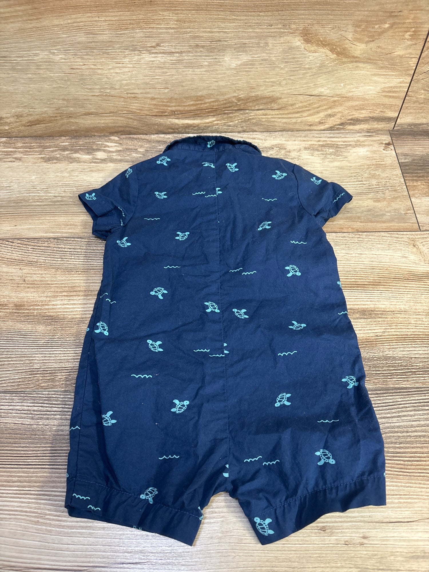 Child Of Mine Turtle Polo Romper Navy sz 6-9m