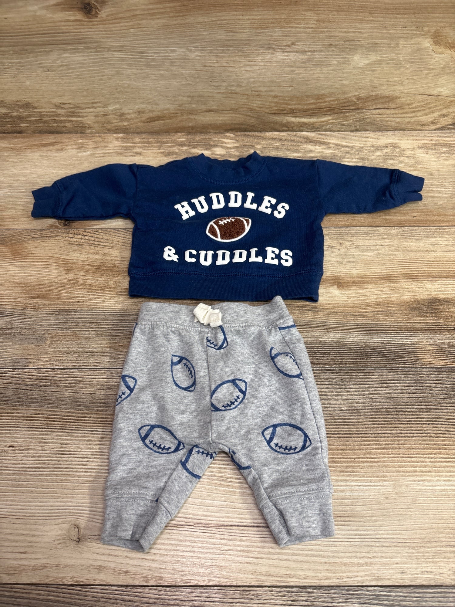 Just One You 2pc Huddles & Cuddles Sweatshirt & Pants Set Navy sz Newborn