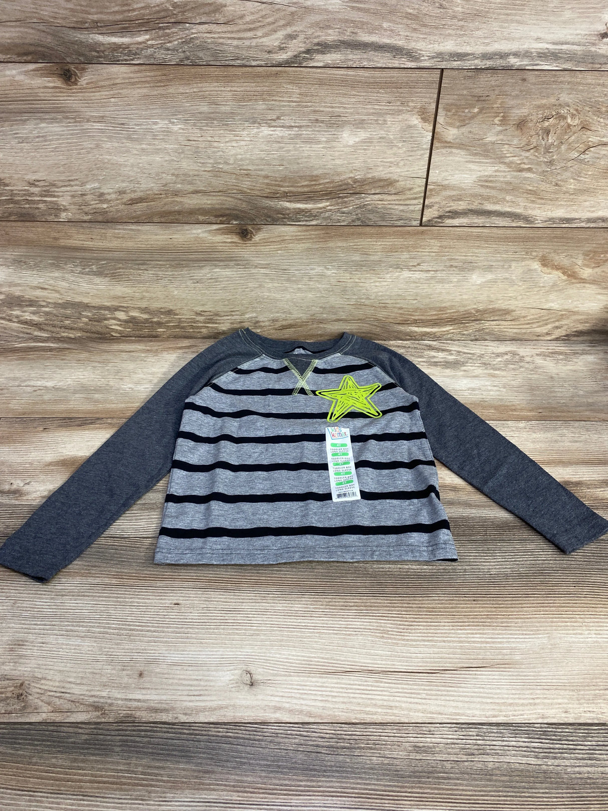 NEW Kids Korner Striped Shirt Grey sz 4T - Me n Mommy To Be