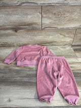 Charlotte & Star Velour 2pc Sweat Set Pink sz 6-9m