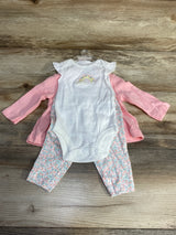 NEW Just One You 3pc Bodysuit + Pants + Cardigan Set White sz 3m - Me n Mommy To Be