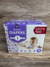 NEW Member's Mark Premium Diapers Size 1 176ct.
