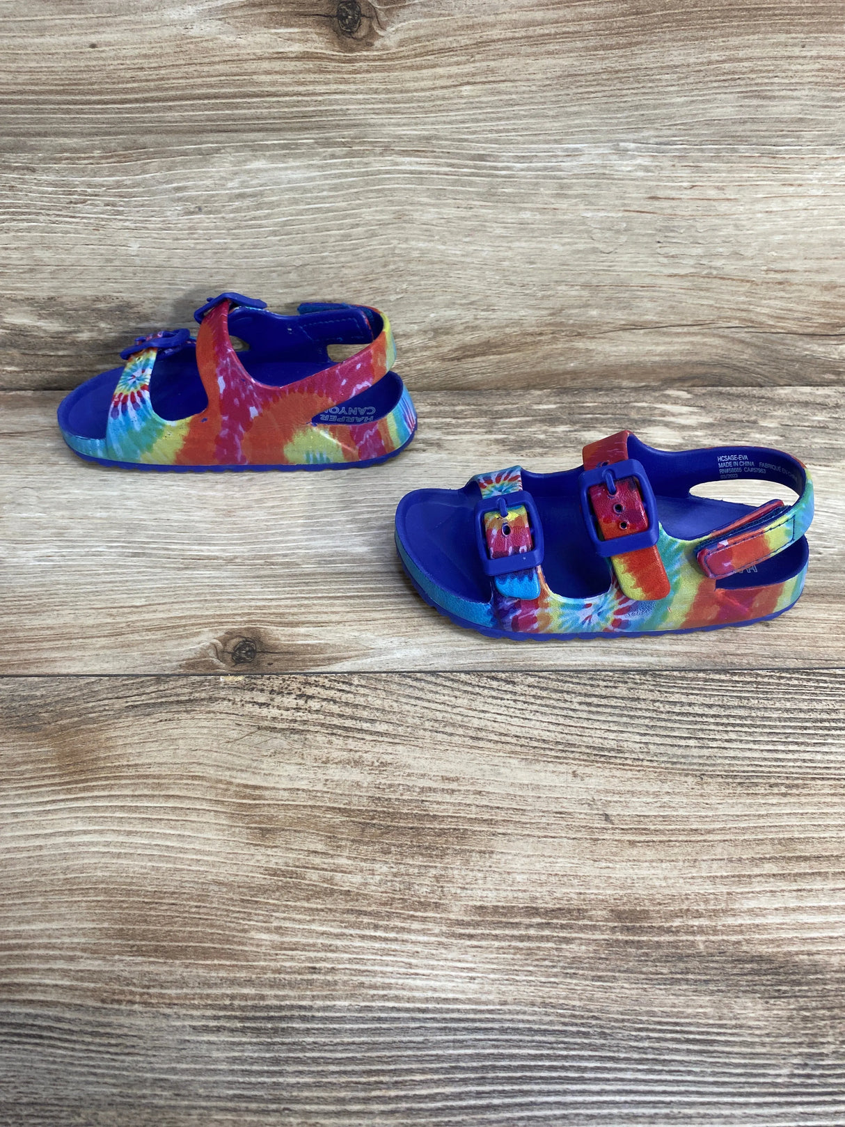 Harper Canyon Girls Buckle Slides Sandals Tie Dye Sz 7c