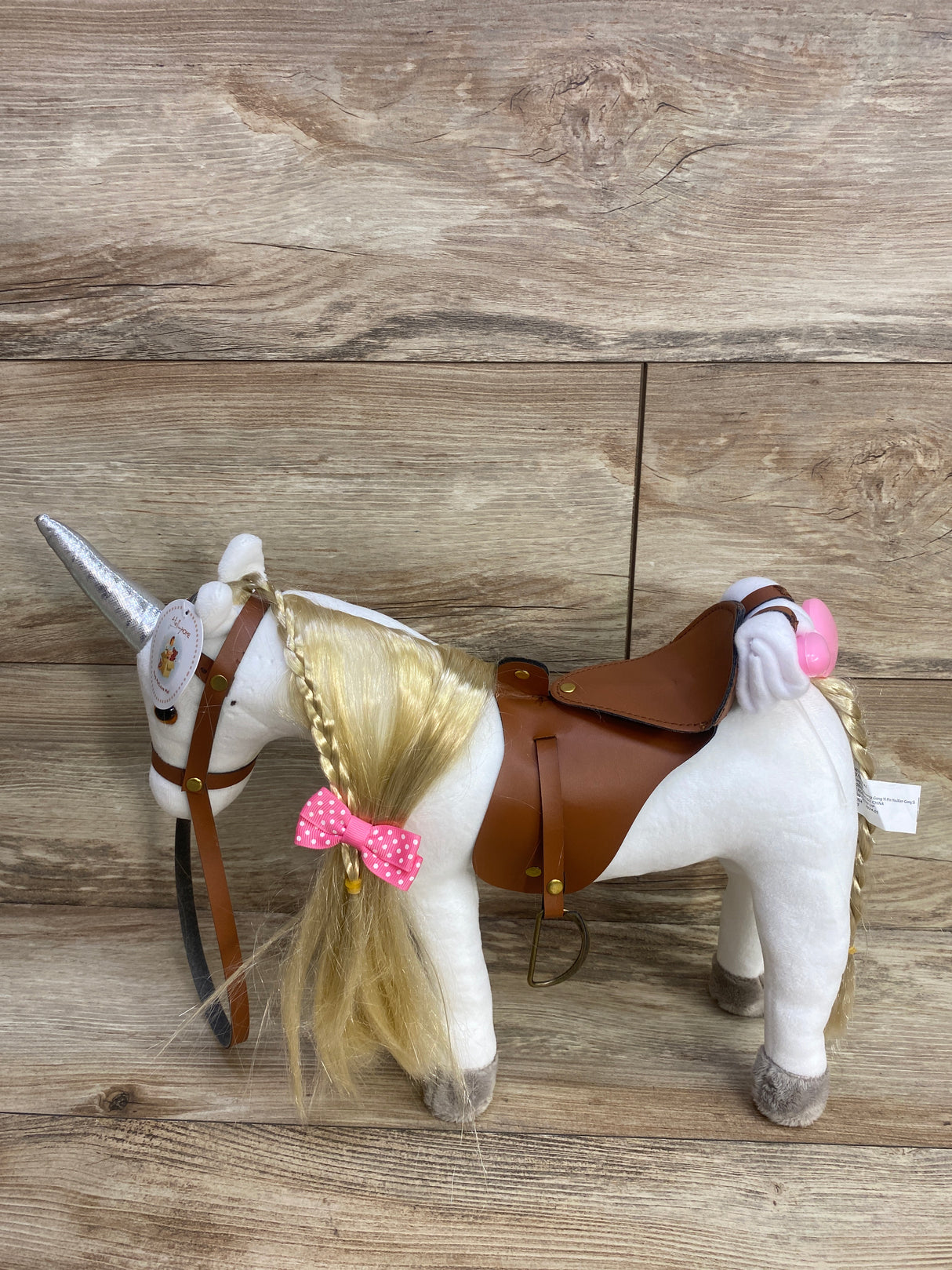 NEW HollyHOME Plush Unicorn Horse White