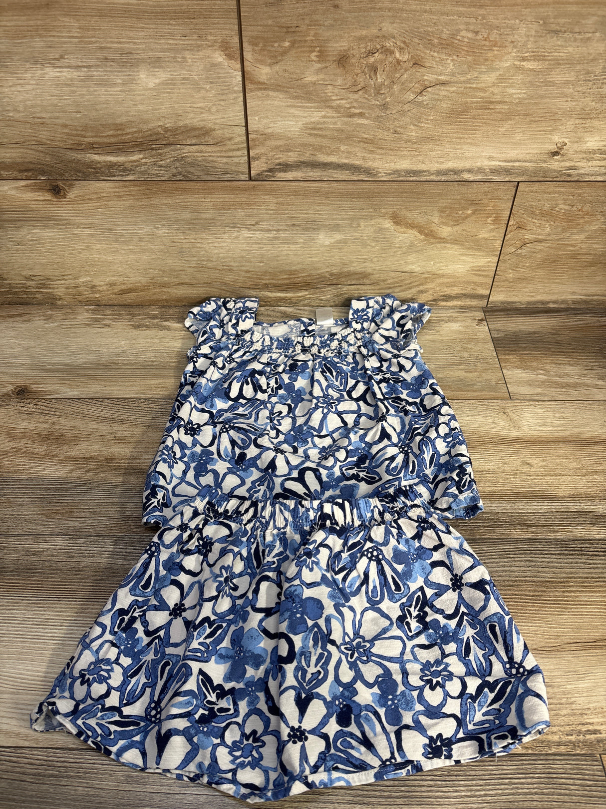 Carter's 2pc Floral Top & Skort Set Blue sz 4T