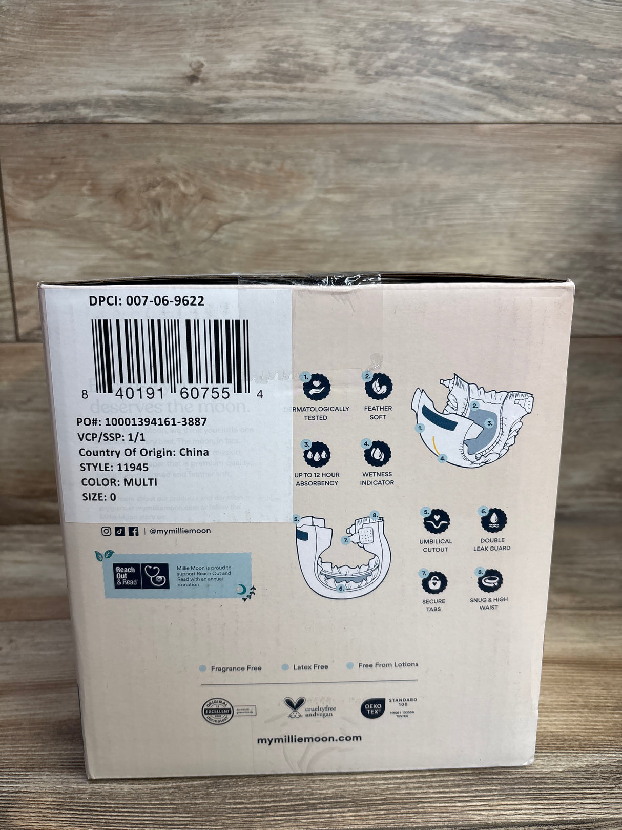 NEW Millie Moon Luxury Diapers Size Newborn 96ct.