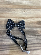 Snowflake Print Bowtie Black