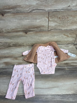 NEW Just One You 3pc Sherpa Vest Set Pink sz 3m