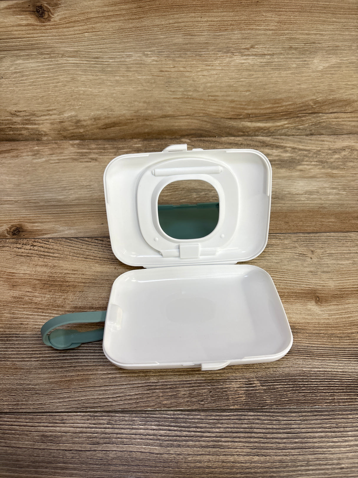 Little Me Portable Wipe Dispenser, White/Green