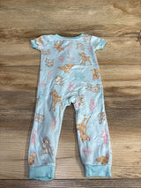 Disney Baby Bambi Sleeper Light Blue sz 12m