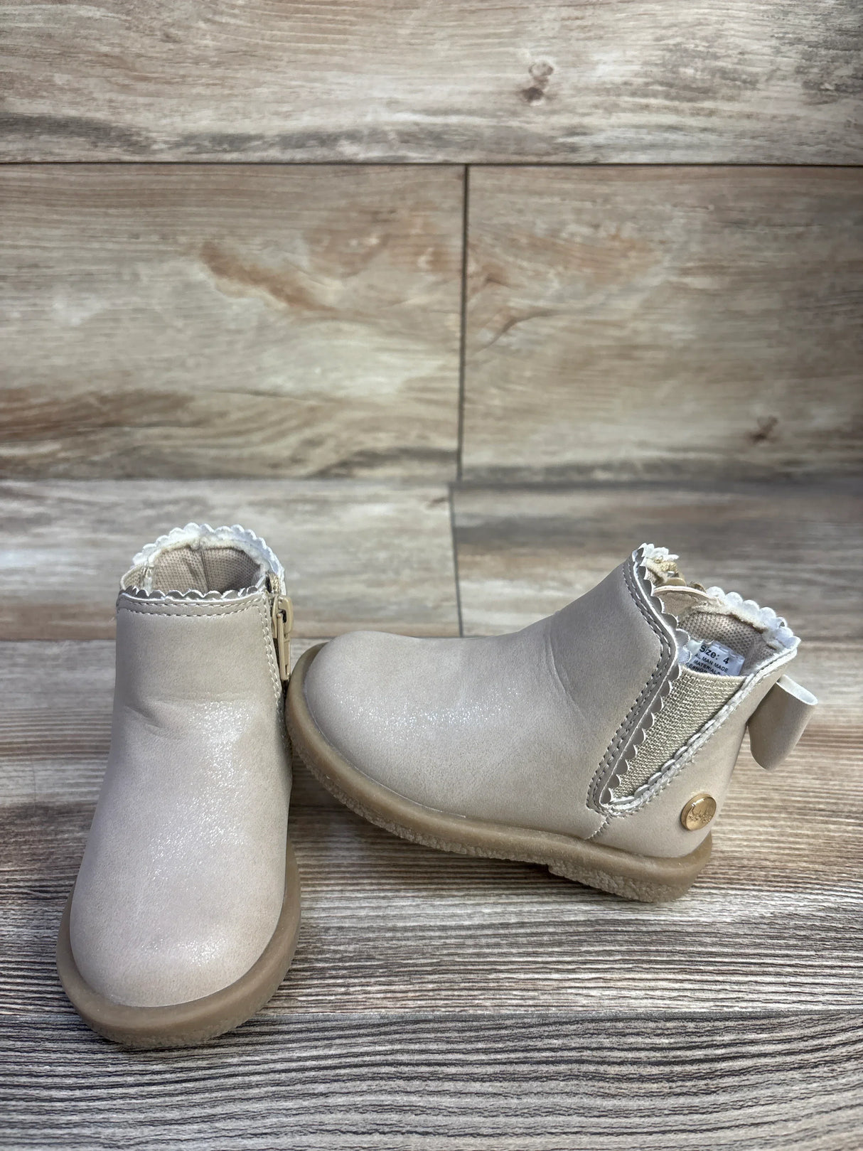 Nicole Miller Ankle Boots Beige sz 4c