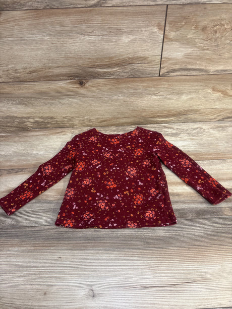 Old Navy Floral Thermal Shirt Red sz 4T - Me n Mommy To Be