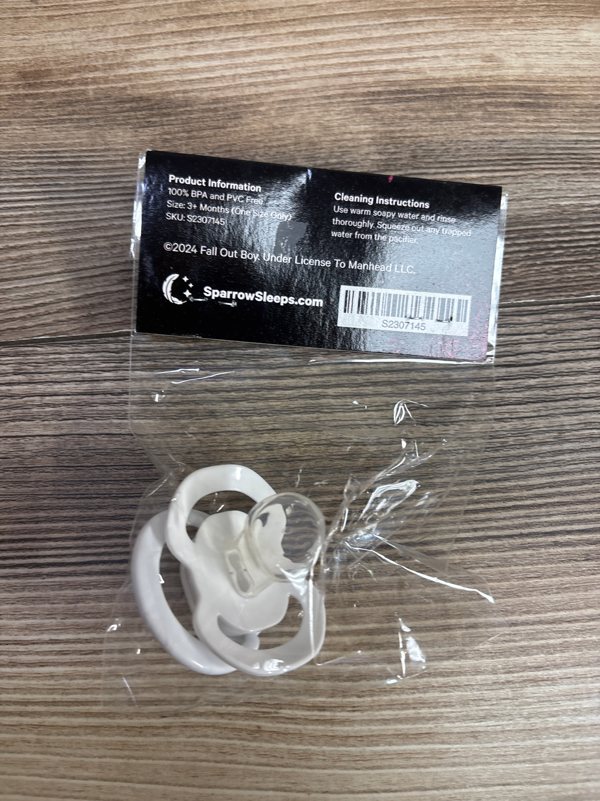 NEW Sparrow Sleeps Fall Out Boy Pacifier